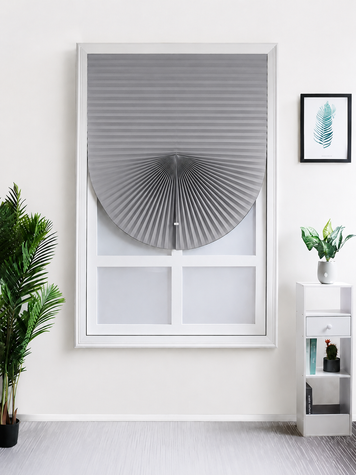 Жалюзі-плісе на вікна самоклеючі 60x180 см, Сірий (BLINDS-GREY60X80) фото