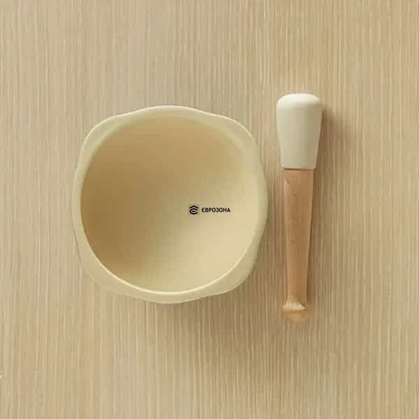 Cтупка з товкачем Emile Henry Kitchen tools 0.45л, біла (110255) фото