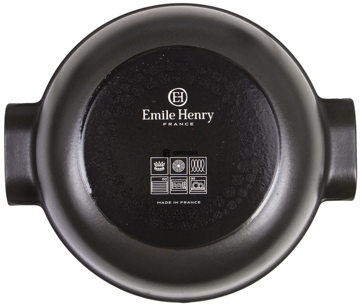 Кастрюля с крышкой Emile Henry Delight 2,5 л черная (776625) фото