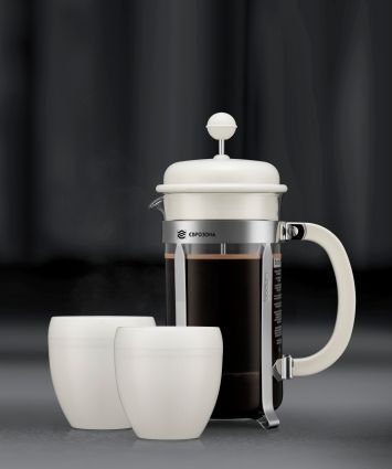 Кофейник френч-пресс Bodum Caffettiera, 1 л, белый (1918-913) фото