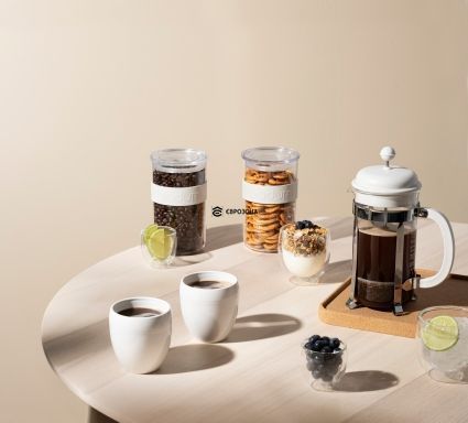 Кофейник френч-пресс Bodum Caffettiera, 1 л, белый (1918-913) фото