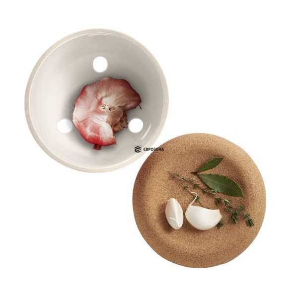 Ємність для зберігання часнику Emile Henry Storage 14,6х13,4 см біла (108763) фото