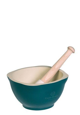 Cтупка з товкачем Emile Henry Kitchen tools 0.45л, синя (970255) фото