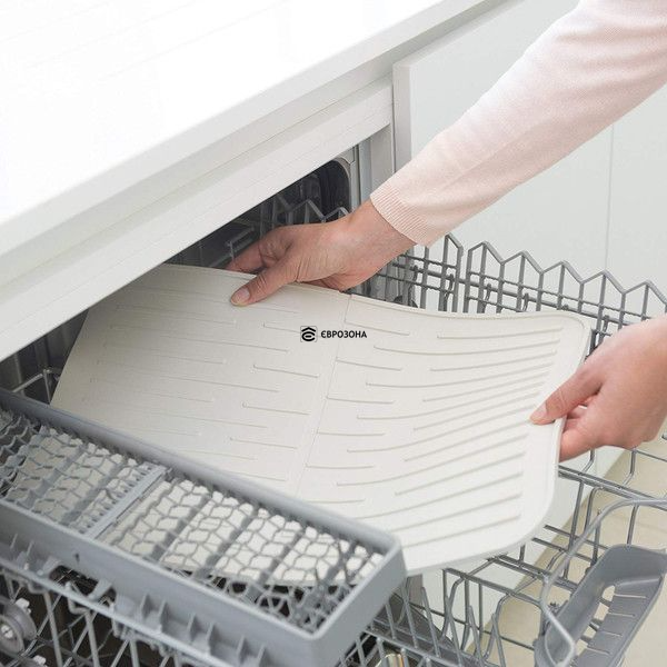Коврик-сушилка для посуды Brabantia Dish Washing + Organising 43,8х32,5 см белый (117466) фото
