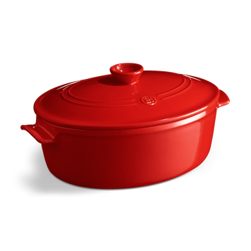 Каструля з кришкою овальна Emile Henry Cookware 6 л червона (344560) фото