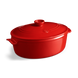 Кастрюля с крышкой овальная Emile Henry Cookware 6 л красная (344560)  фото 1