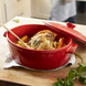 Кастрюля с крышкой овальная Emile Henry Cookware 6 л красная (344560)  фото 3