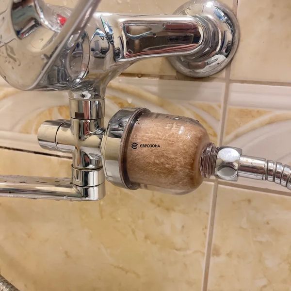 Фільтр для води проточний на душову лійку грубого очищення для ванної + 10 картриджів (FILTR-10) фото