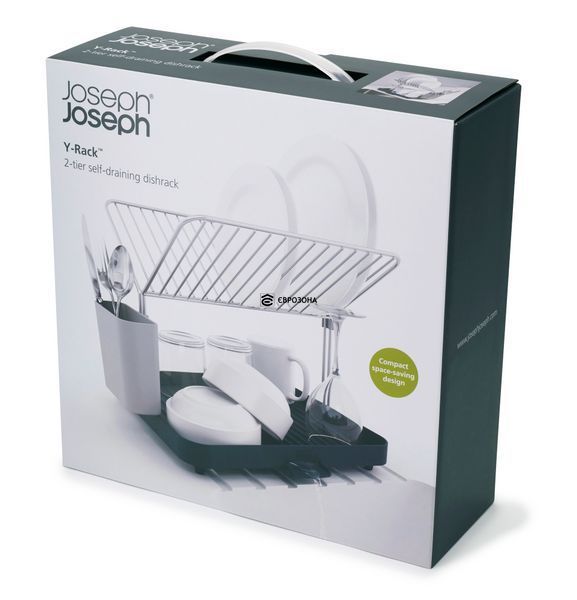 Сушарка для посуду Joseph Joseph Y-Rack зі зливом 35.8x30.3x28.5 (85084) фото