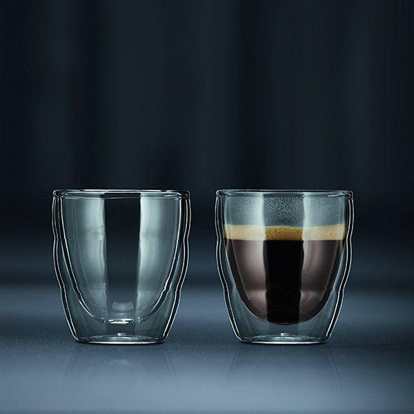 Набір чашок з подвійними стінками Bodum Pilatus 0,08 л, 2 шт прозорий (11477-10) фото
