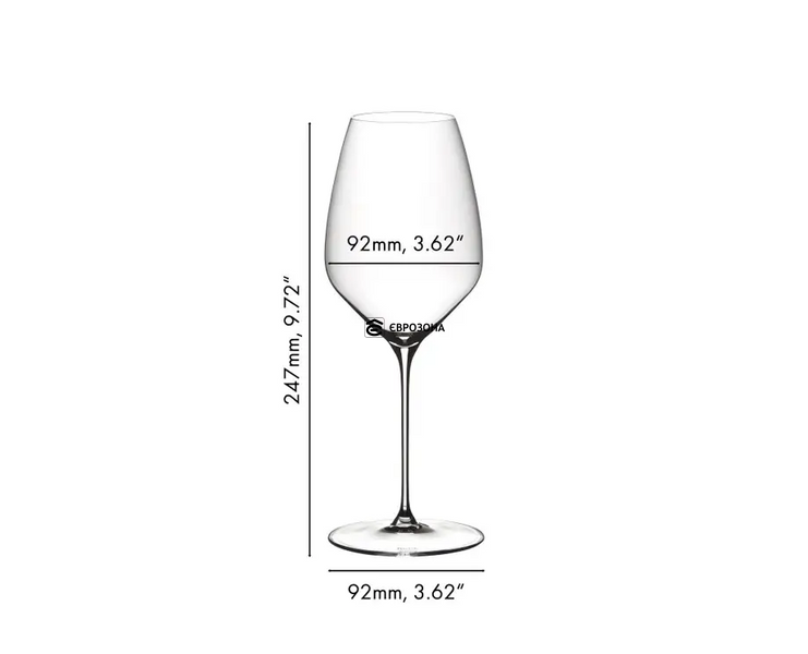 Набір келихів для білого вина Riesling Riedel Veloce 2 шт, 570 мл прозорий (6330/15) фото