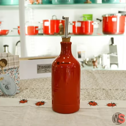 Бутылка для подсолнечного масла Emile Henry Kitchen Tools 0,4 л красная (340215) фото