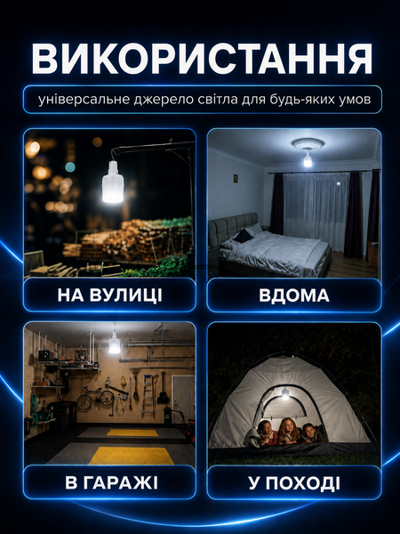 17&times;10,5&times;10,5 см  - LED Лампа туристична кемпінгова cвітильник акумуляторний ліхтар нічник з підвісом фото