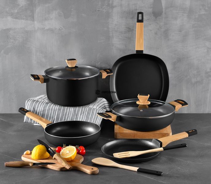 Вок Bergner Earth black, 28 см (BG-34627-BK) фото