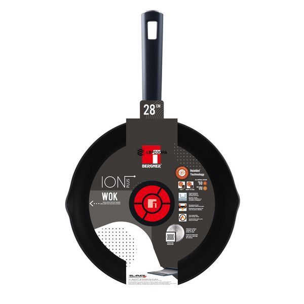 Вок Bergner Ion plus, 28 см (BG-35908-BK) фото