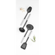 Набір кухонних приладів Brabantia Profile 4 шт чорний (260285) фото 3