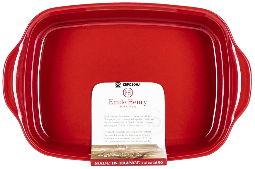 Форма для запекания прямоугольная Emile Henry Ovenware 30х19 см красная (349650) фото