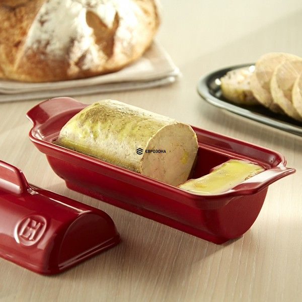 Форма для фуа-гра с крышкой Emile Henry Ovenware 24,5х10 см красная (345865) фото
