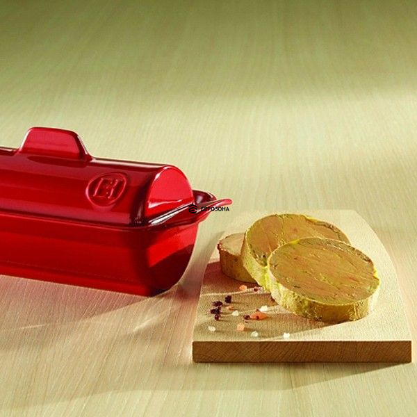 Форма для фуа-гра с крышкой Emile Henry Ovenware 24,5х10 см красная (345865) фото
