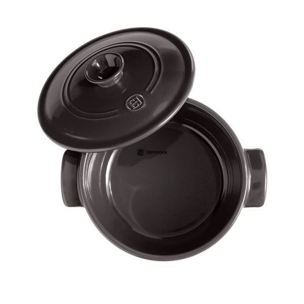Каструля з кришкою Emile Henry Cookware 2,5 л чорна (794525) фото