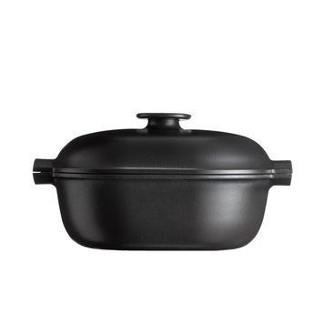 Каструля овальна з кришкою Emile Henry Delight 4,5 л чорна (776645) фото