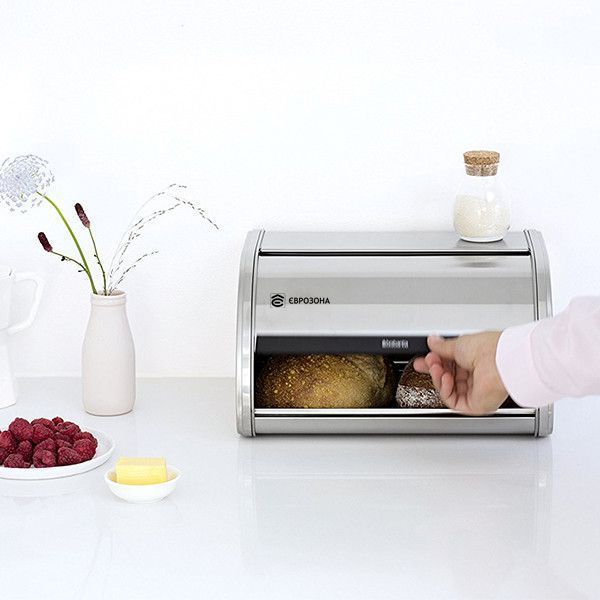 Хлібниця Brabantia Roll Top Bread Bin Medium сталева (348907) фото