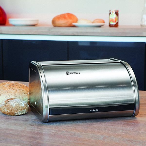 Хлібниця Brabantia Roll Top Bread Bin Medium сталева (348907) фото