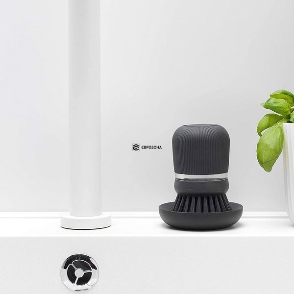 Щітка для миття посуду з дозатором Brabantia Dish Washing + Organising сіра (302626) фото