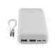 Портативний акумулятор Power Bank XO 20000mAh 2xUSB, 1xType-C, 1xMicro-USB Білий (PB302) фото 1