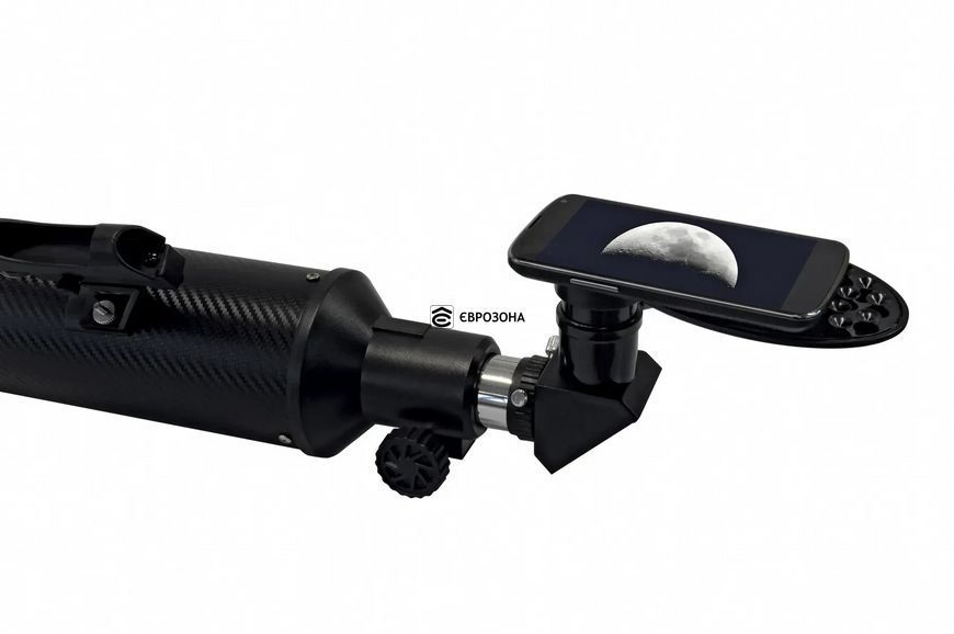 Телескоп Bresser Quasar 80/900 EQ Refractor Solar Carbon з сонячним фільтром і адаптером для смартфона (4780909) фото