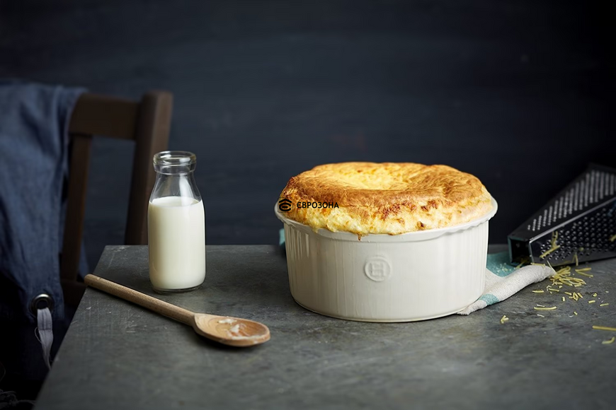 Форма для выпечки суфле Emile Henry Bakeware 23x21 см бежевая (026880) фото