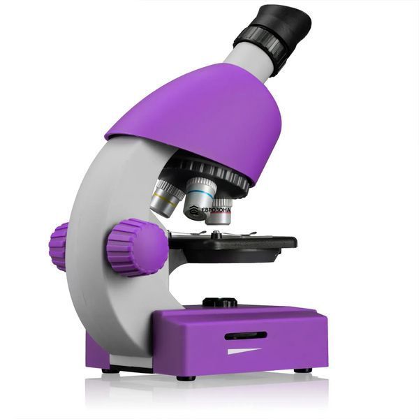 Мікроскоп Bresser Junior 40x-640x Purple з набором для дослідів і адаптером для смартфона (8851300GSF000) фото