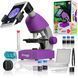 Мікроскоп Bresser Junior 40x-640x Purple з набором для дослідів і адаптером для смартфона (8851300GSF000) фото 1