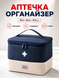 Аптечка, сумка-органайзер для медикаментів каркасна Синя 19,5x26,5x19,5 см (MEDORG-01BLU) фото 1