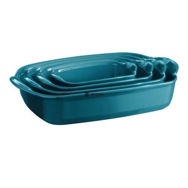 Форма для запекания прямоугольная Emile Henry Ovenware 30x19 см голубая (609650) фото