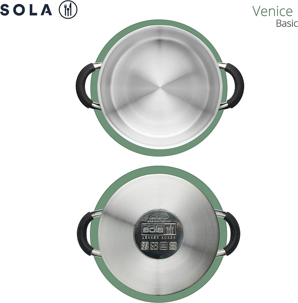 Набор посуды из 4 предметов Sola Venice стальной (13VENI 004) фото