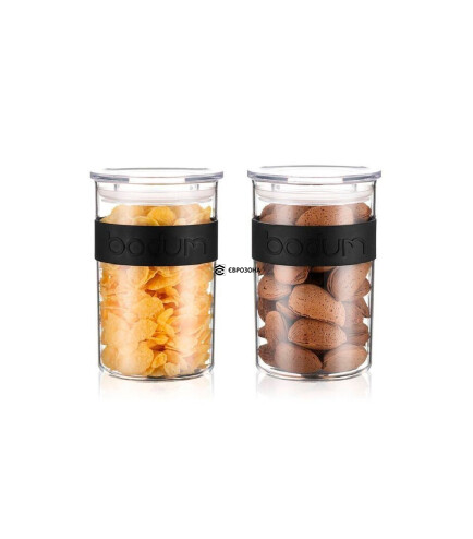 Набір банок для зберігання Bodum Presso 0,6 л, 2 шт, чорний (K11828-01SA) фото