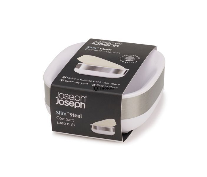 Компактна мильниця Joseph Joseph Slim Steel 3.6x7.1x8.4 см (70533) фото
