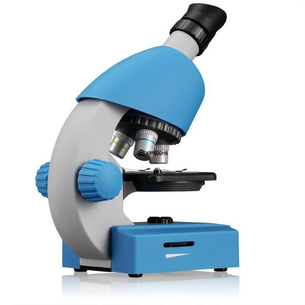 Мікроскоп Bresser Junior 40x-640x Blue з набором для дослідів та адаптером для смартфона (8851300WXH000) фото