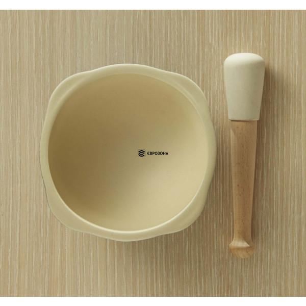 Ступка з пестиком Emile Henry Kitchen Tools 0,6 л бежева (020255) фото
