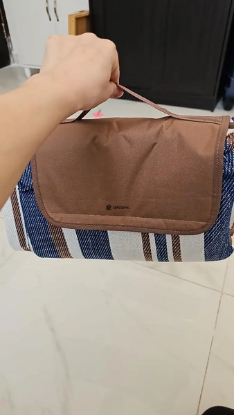 Килимок водонепроникний для пікніка та пляжу з ручкою 150x200 см (KILIM-152.4x203.2-BLUE) фото