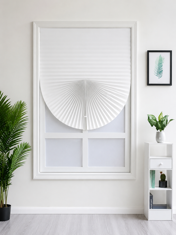 Жалюзі-плісе на вікна самоклеючі 60x180 см, Білий (BLINDS-WHITE60X80) фото