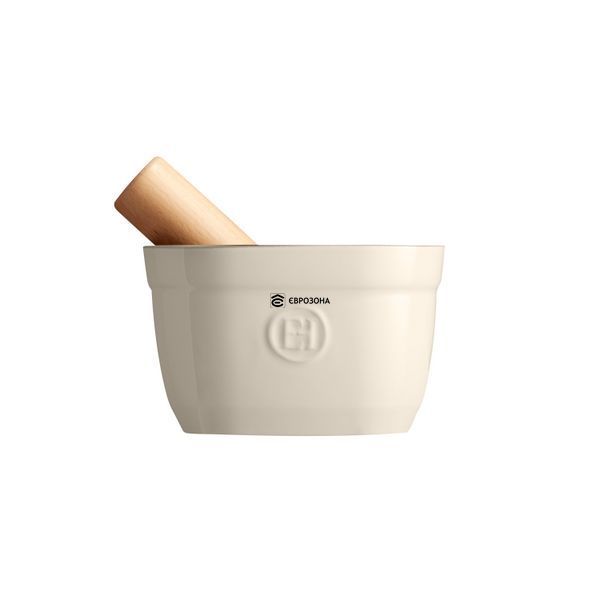 Ступка Emile Henry Kitchen Tools 0.9 л, 15x15.8x9.6 см, бежевий (020257) фото