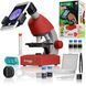 Мікроскоп Bresser Junior 40x-640x Red з набором для дослідів та адаптером для смартфона (8851300E8G000) фото 1