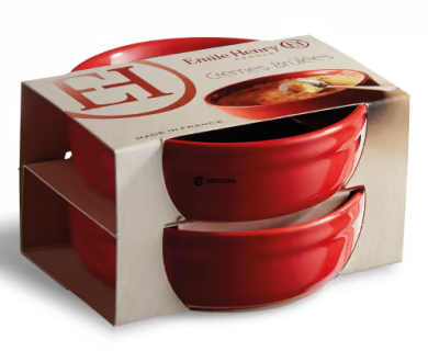 Набор форм для крем-брюле Emile Henry Ovenware 13 см, 2 шт красный (344013) фото