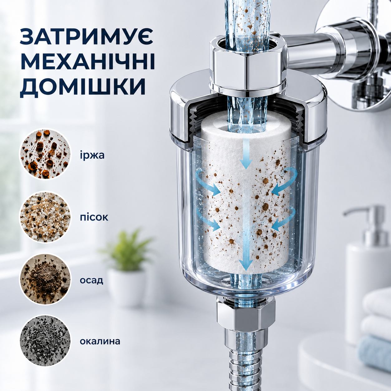 Механічне очищення води PP-картриджем