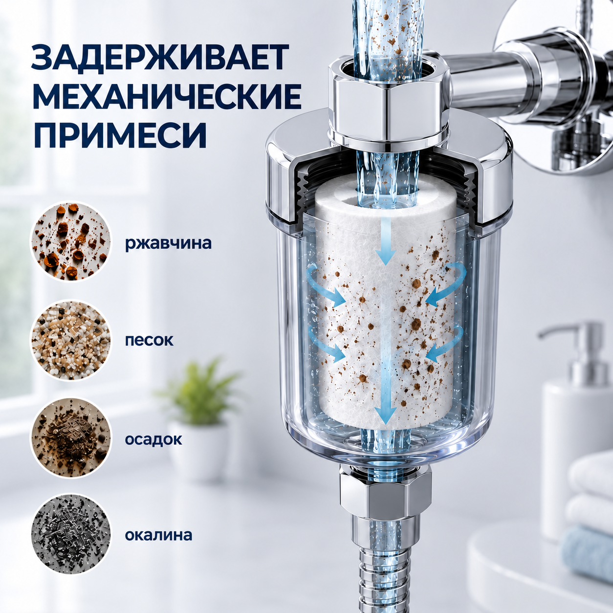 Механическая очистка воды PP-картриджем